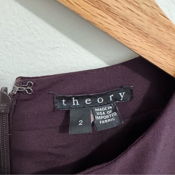Theory Plum Miyani Wool Blend Dress - Picture 3 of 7